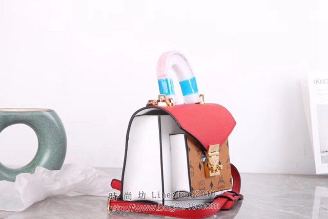 MCM女包 原單 6246拼色 原單新品 Patricia色塊單肩包 經典Visetos圖案 MCM手提女包 手拎包 MCM斜挎包  mdmc1441